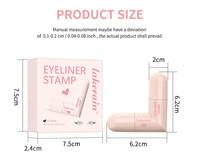 Lakerain Stylo Eyeliner Liquide à Tampon en Forme de Cœur, Longue Tenue, Tout-en-un, Style Tampon, Design de Modelage en une Seule Traite