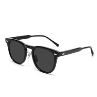 Nouvelles lunettes de soleil rétro haut de gamme, protection UV, verres orange doré, montures en acétate pour hommes et femmes, logo personnalisé, lunettes de soleil de conduite