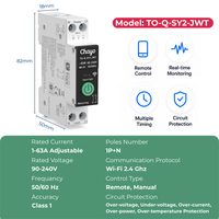 Nouveau disjoncteur intelligent WiFi TUYA 63A 2025 avec protection contre les surintensités et les sous-tensions, mesure de puissance et relais de commutation