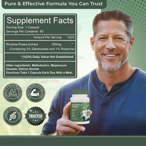Cápsulas de Rhodiola, Suplementos de Extracto de Raíz de Planta para Aliviar el Estrés, Mejoran el Sueño, el Estado Mental, Aumentan la Inmunidad y los Niveles de Energía - Product Image 2