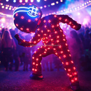 Nuevo Disfraz de Robot Recargable con Luces LED, Audífonos y Zancos para Adultos, Ideal para Espectáculos, Baile y Fiestas - Product Image 2