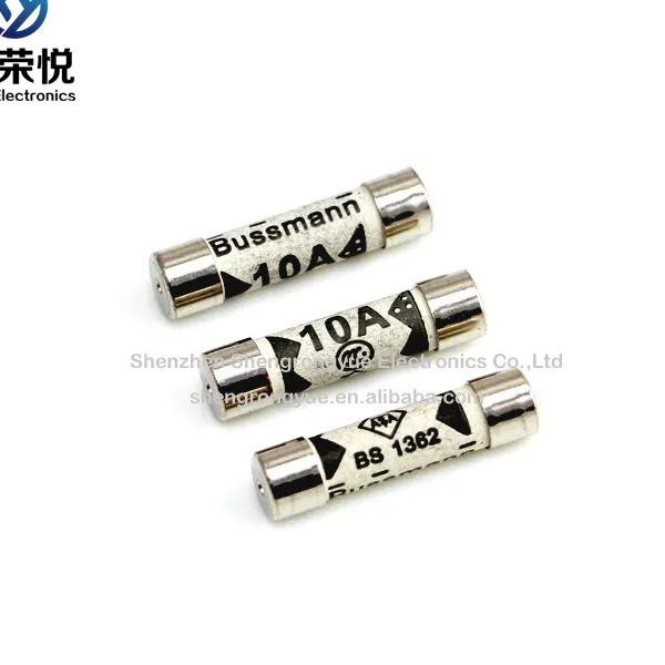 Bussmann TDC180-10A Ceramic Fuse BS1362 10A 240V 6*25ミリメートルUK Charger Adapter Application