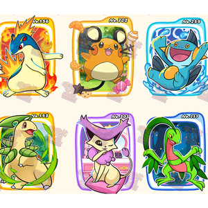 PY Wholesale Supplies Caja Sorpresa Nuevo Juego Magnético ArtBoard Tarjeta de Personaje Pikachu Fiesta Pokémon Colección de Mini Peluches y Tarjetas de Juego - Product Image 2