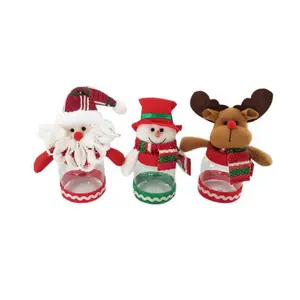 winter holiday santa christmas candy jar decoration for christmas