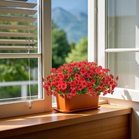 Plantes artificielles d'extérieur 2026, verdure artificielle résistante aux UV, sans décoloration, arbustes en bouquets, fleurs, plantes en soie d'extérieur, Noël, 36 cm