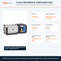 Commutateur de transfert automatique à double alimentation YORA, classe PC, ATS 3P 4P 100A 200A 400A 630A 400V AC, télécommande, écran LCD
