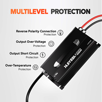 Chargeur de batterie LiFePO4 professionnel LiTime 80A, portable et montable, chargeur de batterie au lithium 14,6V, câble de sortie de 61,02 pouces, garantie de 2 ans