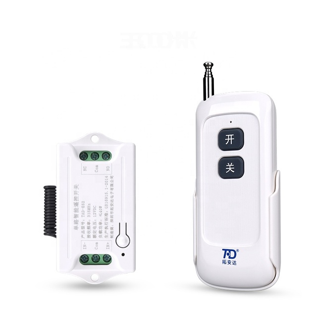 Switch with Control Remote 2 Button Wireless 12v Rc Remote Controller Receiver 300m Distance Rf Remote Control Switch