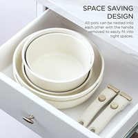 Batterie de cuisine antiadhésive détachable de haute qualité 11 pièces avec poignée amovible