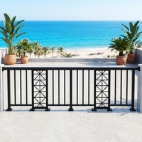 Balustrades et rampes de terrasse en aluminium de style moderne pour balcon et toit