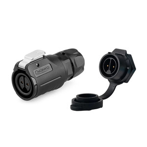 Conector <span class=keywords><strong>de</strong></span> Cable <span class=keywords><strong>de</strong></span> Iluminación LED para Aviación LP16 IP67 Impermeable <span class=keywords><strong>de</strong></span> 2 Pines, Macho y Hembra, Carcasa <span class=keywords><strong>de</strong></span> PBT, Contactos <span class=keywords><strong>de</strong></span> Cobre para Alimentación - Product Image 2