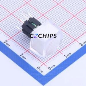 TPB01-3016L6W Tactile Switch Through hole Component (THT) Switch Single Pole Single Throw Rectangle Button Through Hole 11.2mm - Product Image 1