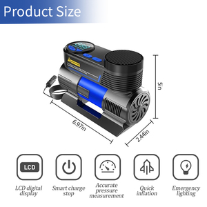 Máy bơm lốp xe hơi kỹ thuật số thông minh 12V, máy bơm mini di động, bơm hơi lốp xe hơi - Product Image 6