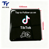 Plaque NFC en PVC étanche avec époxy, 100mm x 100mm, NTAG215 13.56MHz, tactile et flexible, pour avis Google