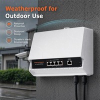 Commutateur PoE Gigabit étanche à 4 ports avec 1 port Uplink 75W pour caméra IP extérieure, garantie 3 ans