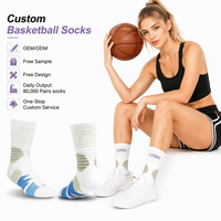 Chaussettes de sport en nylon haute élasticité pour adultes, antidérapantes, en spandex, pour le basketball, avec logo de designer, idéales pour l'hiver – Grande Vente