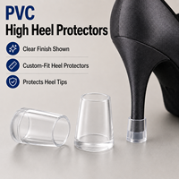 Protector de Tacón Alto Transparente de Plástico Delgado, Cubre Tacones de Aguja para Bodas al Aire Libre, Caminatas, Fiestas en el Jardín, Césped y Exteriores