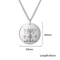 Collier Vaudou Myshape Papa Legba, Pendentif d'Autel Rituel, Symbole Ezili Dantor Vodou Loa Veve, Amulette Occulte en Acier Inoxydable