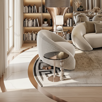 Ensemble de canapés incurvés en tissu velours de design italien - Canapé sectionnel moderne de luxe pour salon, hôtel, villa