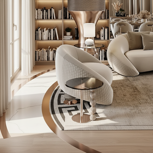 Set di Divani Curvi in Velluto Design <span class=keywords><strong>Italiano</strong></span> - Divano Componibile Moderno di Lusso per Soggiorno, Hotel e Villa - Product Image 3