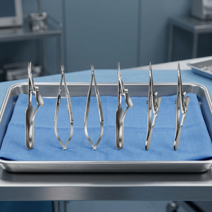 Arruga Needle <b>Holder</b> Curved With Lock Castroviejo Needle <b>Holder</b> Curved With Lock 14cm Kalt Needle <b>Holder</b> Straight - Product Image 2