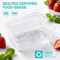 Boîte d'emballage carrée jetable pour gâteau roulé avec couvercle transparent