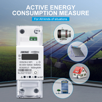 TOMZN-Medidor de energía inteligente bidireccional, 1P + N 65A, WiFi Tuya, temporizador, consumo de energía, monitor, kWh, vatímetro, 1 unidad