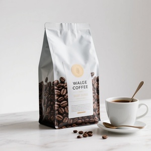 Bolsas de Embalaje para Granos de Café con Fondo Cuadrado, Impresión Digital Mate Personalizada, Bolsas de Café de Aluminio con Cierre - Product Image 3