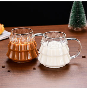 High Borosilicate <b>Glass</b> Household Milk Coffee Cup Transparent Heat-resistant <b>Glass</b> with Handle Christmas Cup - Product Image 5
