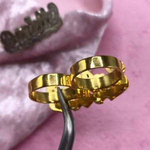 Anello personalizzato personalizzato con doppio dito anello personalizzato 3d personalizzato oro Hip Hop Rapper da uomo in lega di zinco Hiphop Dy Letter Ring - Product Image 6