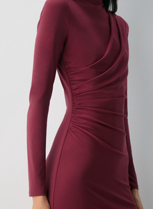 Abito da donna personalizzabile <span class=keywords><strong>in</strong></span> <span class=keywords><strong>maglia</strong></span> Maxi abito Casual <span class=keywords><strong>bordeaux</strong></span> comodo - Product Image 5