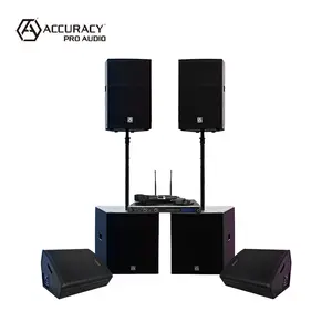 Sound Accuracy Pro Audio WHN15-COMBO Speakers Audio System Sound Outdoor Professional Music DJ Set PA Sound System