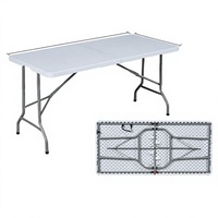 Table pliante moderne en plastique écologique imperméable pour l'extérieur, 1,8 m, pour pique-nique, camping, salle à manger, atelier, formation, portable