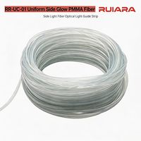 Câble à fibres optiques à éclairage latéral Ruiara RR-UC-01 PMMA, bande de guidage de lumière uniforme pour l'éclairage ambiant architectural et automobile