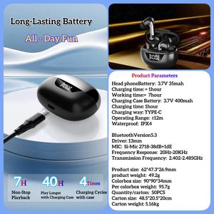 Cuffie Wireless OTHC 008A Alta Qualità Audio Impermeabili Cancellazione Attiva del Rumore (ANC ENC) 5.3 Semi-in-ear Display Digitale - Product Image 6