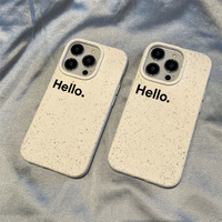 Coque Souple Givrée HelloiPhone14promax pour iPhone 13/12/11/XR/7 Plus