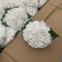 Dekorasi Panggung Acara Pernikahan B-732, Rangkaian Bunga Palsu, Bunga Hydrangea Putih, Bunga Hydrangea Buatan, Bunga Hydrangea Grosir