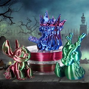 PLA <b>3D</b> <b>Printer</b> Filament Bundle Shiny Dual Color 1.75mm/3.0mm Multi Color Change 4 Spools 4kg Xinrui for Most FDM <b>3D</b> <b>Printers</b> - Product Image 5