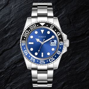 Montres à quartz classiques personnalisées en gros avec logo, bracelet en acier inoxydable argenté, grand cadran, calendrier, aiguilles lumineuses, étanches 5 ATM - Product Image 4