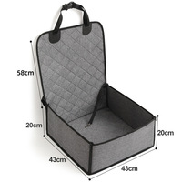 Protecteur de siège de voiture pliable 2-en-1, lit et matelas pour chats et chiens, amovible et lavable