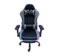 Chaise de bureau gaming avec repose-pieds, support lombaire et éclairage LED – La meilleure chaise d'ordinateur pour gamers