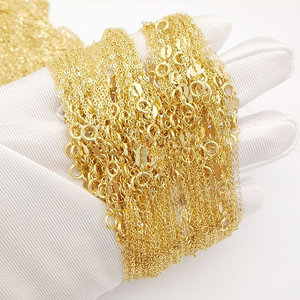 Collana a Catena Sottile Regolabile in Oro Puro 9K 14K 18K di Alta Qualità Personalizzabile - Gioielli all'Ingrosso - Product Image 3