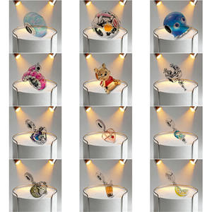 Plata S925ALE de alta calidad al por mayor, colgante de plata con logotipo estilo femenino, tigre saltando y camaleón - Pulsera tejida DIY - Product Image 1