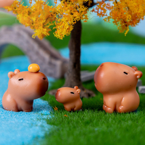 Figuras de Resina de Capibara, Miniaturas de Animales, Adornos para Decoración de Paisajes, Accesorios para Manualidades - Product Image 6