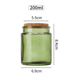 Venta al por Mayor de Frascos de Vidrio Transparente para Velas de 100ml y 200ml con Tapón de Corcho, Verde, Ámbar, Arcoíris, LingKa LK01, Decoración para el Hogar, Halloween, Cumpleaños - Product Image 4