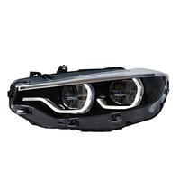 LIANGTU Faros Delanteros LED Estilo Ikon V2 Amarillo Blanco DRL para BMW F32 F33 F36 F80 F82 M3 M4, Luces Delanteras con Señal de Giro Alta y Baja
