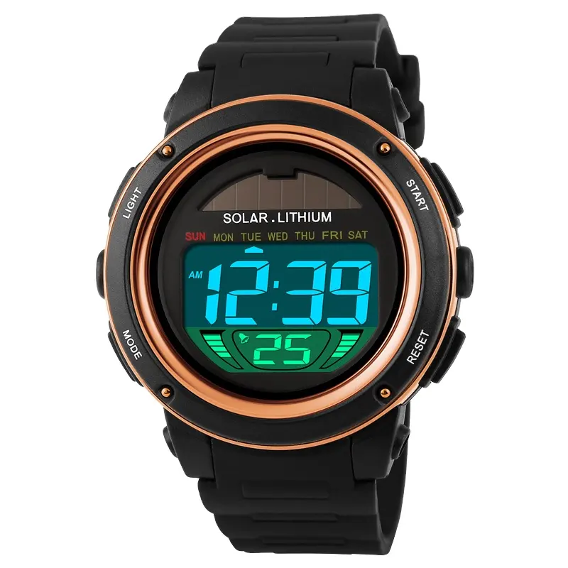 SKMEI Brand Solar energy Men Electronic Sports Watches Outdoor LED Watch Digital Quartz Wristwatches Reloj Para Hombre