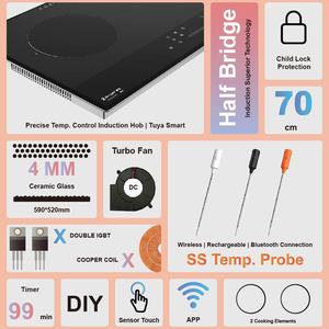 เตาไฟฟ้า 2 หัวเตา แบบสัมผัส ควบคุมการทำงาน หน้าเตาเซรามิกแก้ว - Product Image 5