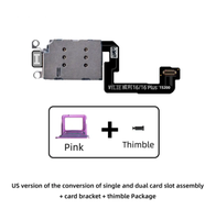 Kits flexibles Wylie eSim pour iPhone 16 16 plus esim convertis en réparation d'assemblage de carte SlM simple double