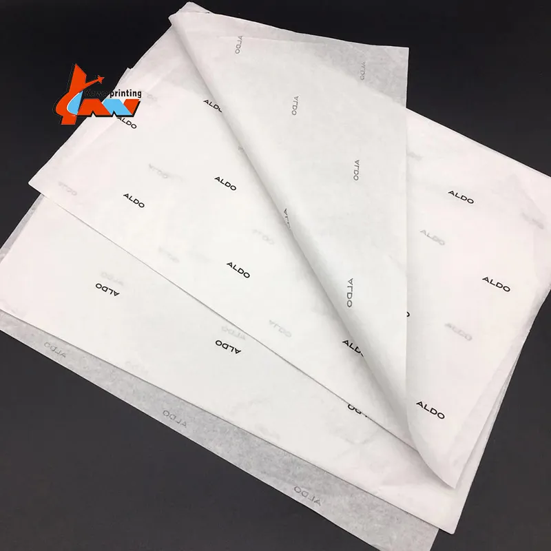 28gsm Custom Coloured branded names logo tissue paper printed wrapping paper for shoe clothes